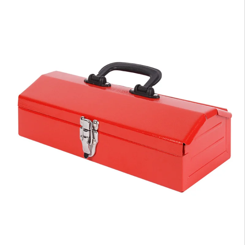 Single-layer toolbox Auto maintenance Portable all-iron multi-functional car maintenance Auto maintenance tool storage box