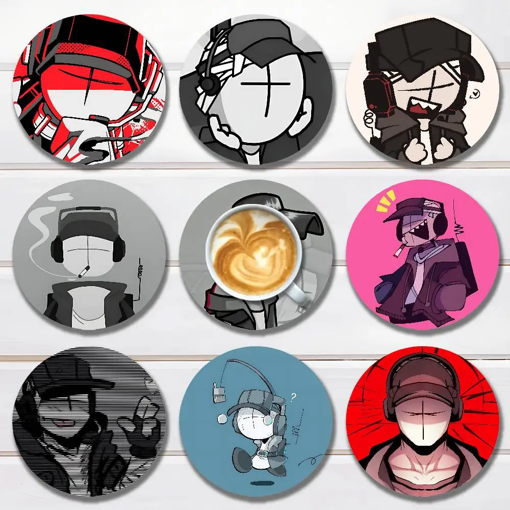 

D-Deimos M-Madness C-Combat Wooden Coasters 10cm Round Cosplay Fans Collect Friends Gifts