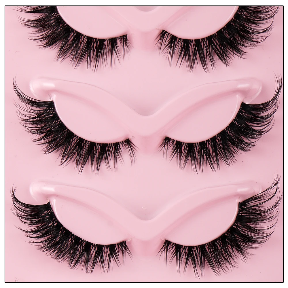 5 Paar Katzenauge Wimpern Faux Nerz Wimpern natürliche lange Manga Wimpern geflügeltes Ende Auge längliche Wimpern gefälschte Wimpern Make-up – Detail 4