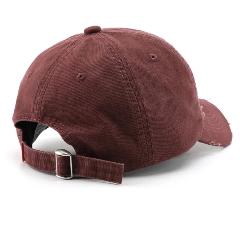 Customizable Distressed Baseball Cap Unisex Vintage Washed Slim Face Streetwear Hat Embroidery & Printing Supported