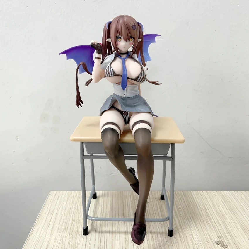 Carro rosa nativo de 23CM, Mataro, chica diabólica, Rumiru, chica conejito, Ver figura de acción de PVC, modelo de Anime, colección de juguetes, regalos de muñecas