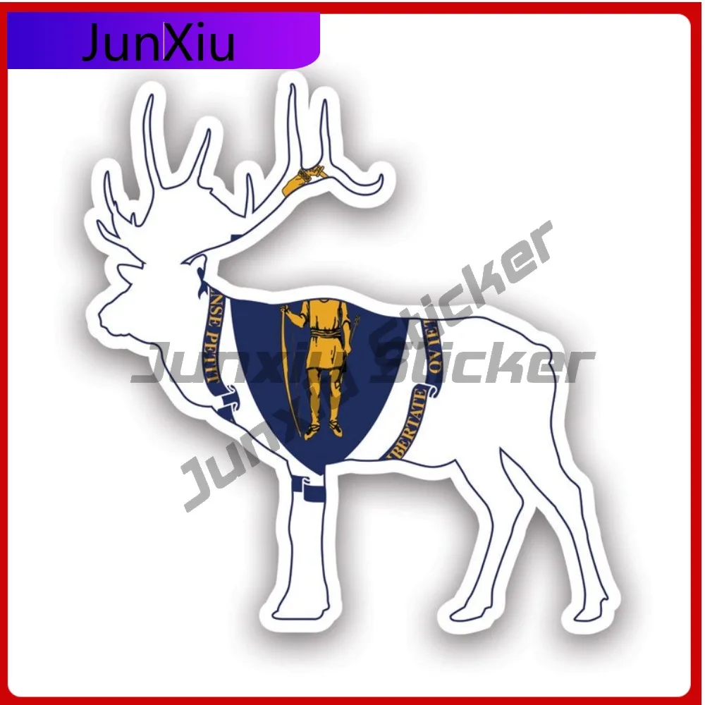 

Massachusetts Deer Shaped Scratch Resistant Weather Resistant Racing For Truck Car Window Bumper No Residue Easy Apply