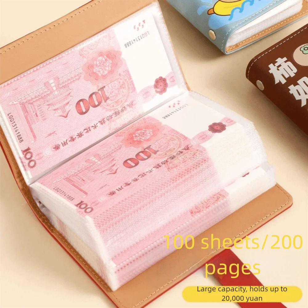 كارتون كابيبارا توفير المال الموثق مع قفل بكلمة مرور 100 ورقة الميزانية الموثق مع قفل المحفظة تخزين المغلفات النقدية