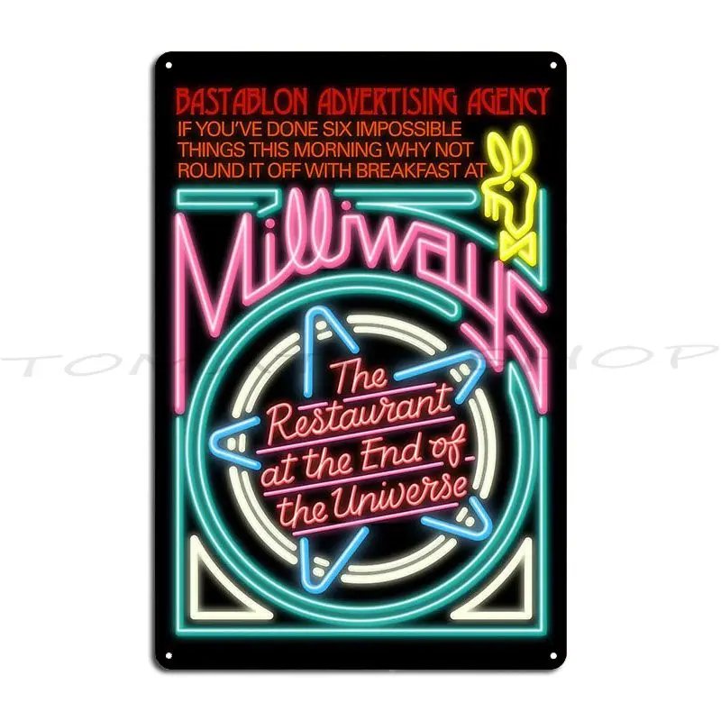 Hitchhikers Guide To The Galaxy 1 The Answer Is  Metal Plaque Kitchen Decoration Retro Kitchen Printed  Tin Sign Poster