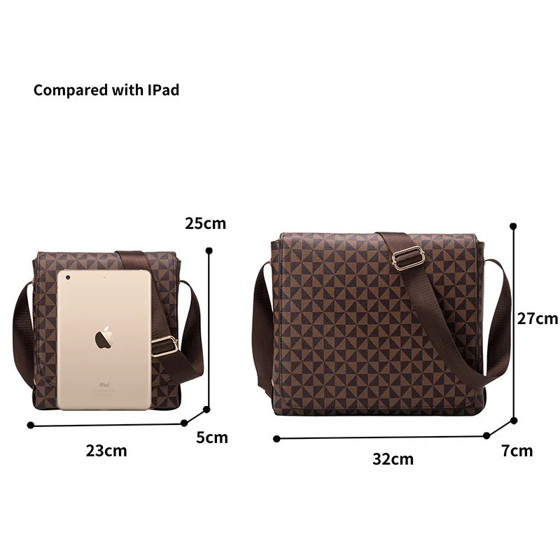 Mens Leather Shoulder Bag Luxury Brand Crossbody Bags Vintage Designer Messenger Bag Large Capacity Briefcase Fashion