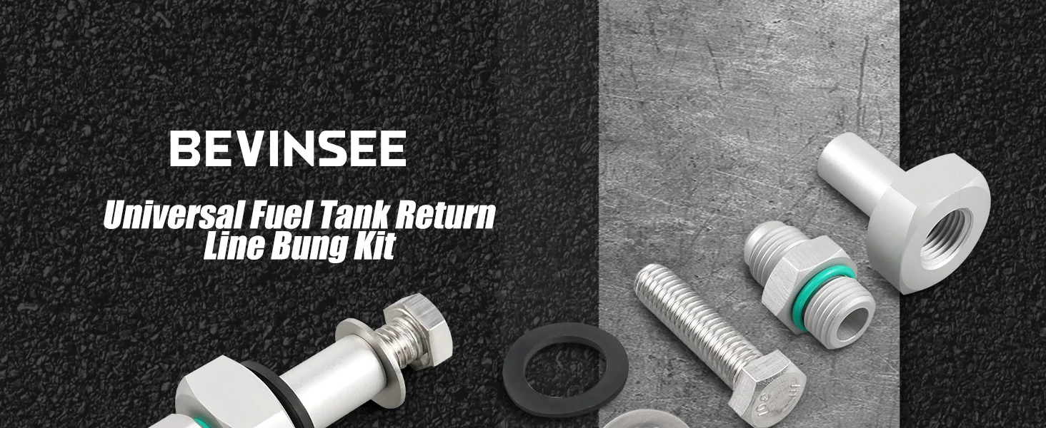 Universelles Kraftstoffrücklaufstopfen-Set 6AN 9/16-18 Zoll, CNC 6061-T6, zusammenklappbarer Bohrer, passend für Tank, eloxiertes Aluminium mit O-Ring – Detail 1