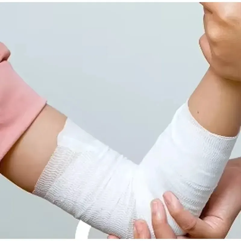 Hot Sale Gauze Bandage Roll with Tape - 4 Inch by 4 Yards Rolled Gauze Wrap - Breathable Gauze Wrap Used
