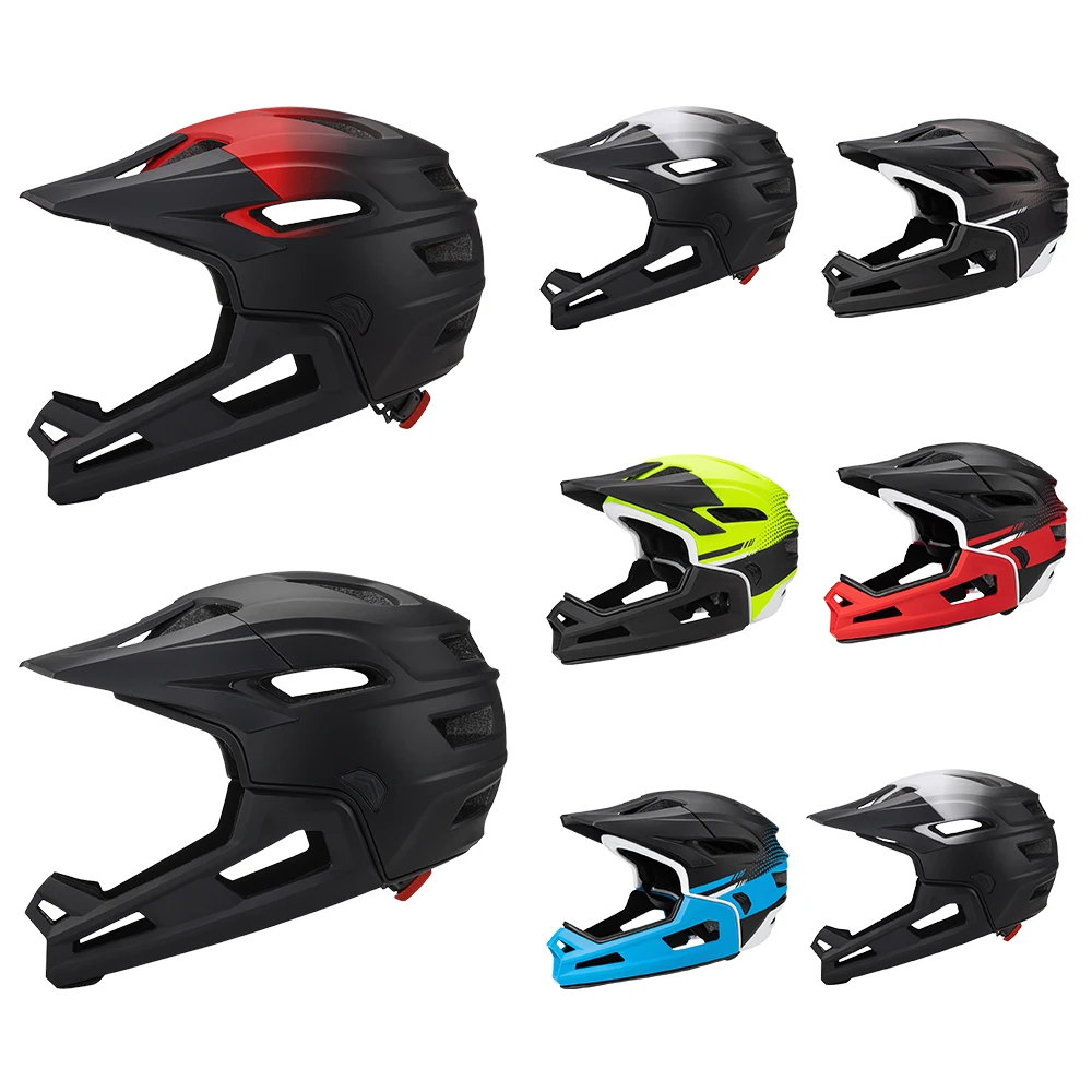 Bike Light Weight Helmet Safety Off-Road Downhill MTB Helmet Full Face Bicycle Helmet Adult Bicycle Professional Helmet Safety 