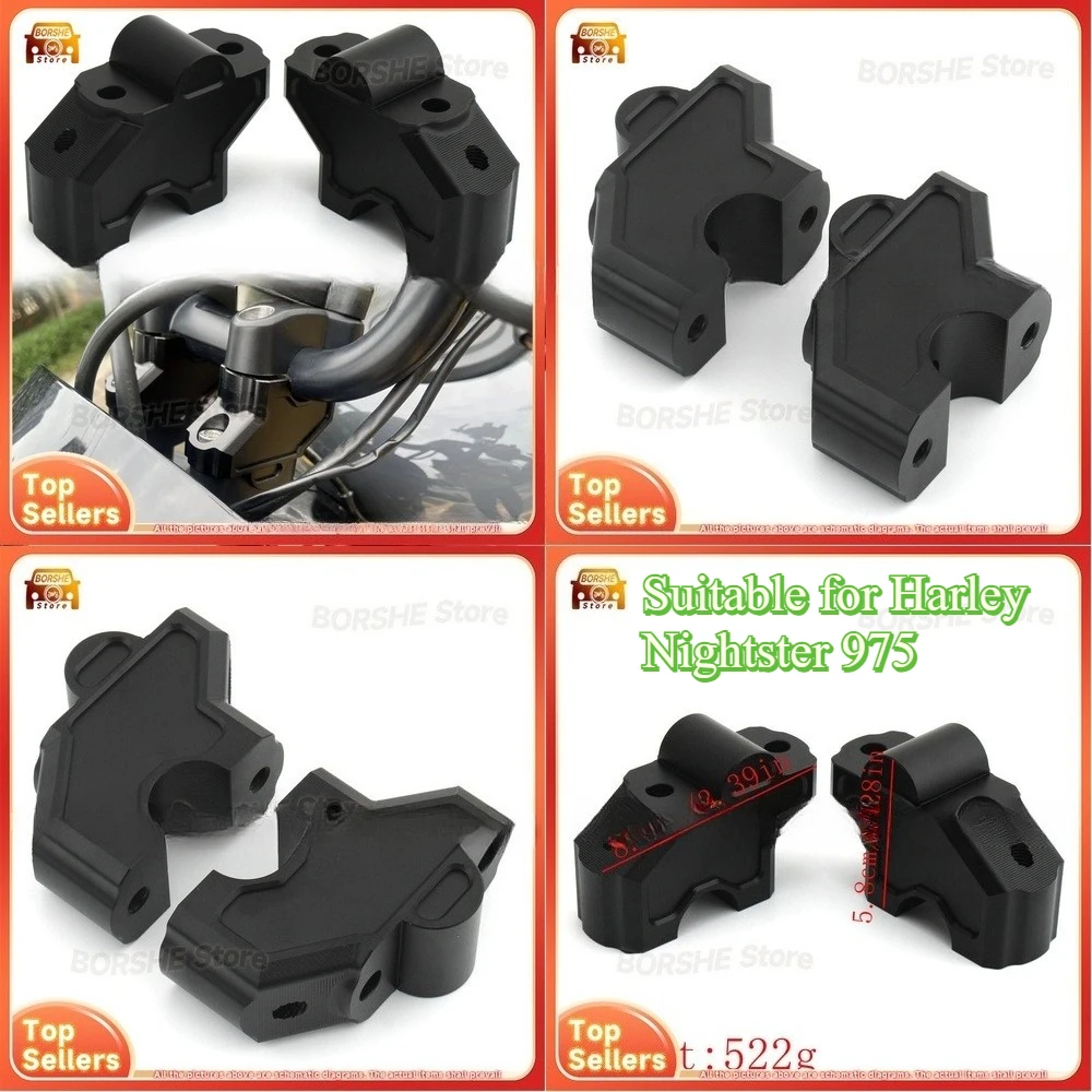 

2026 Motorcycle Handlebar Riser Extension Kit Suitable for Harley Nightster 975 Custom Fit Handlebar Height and Rearward