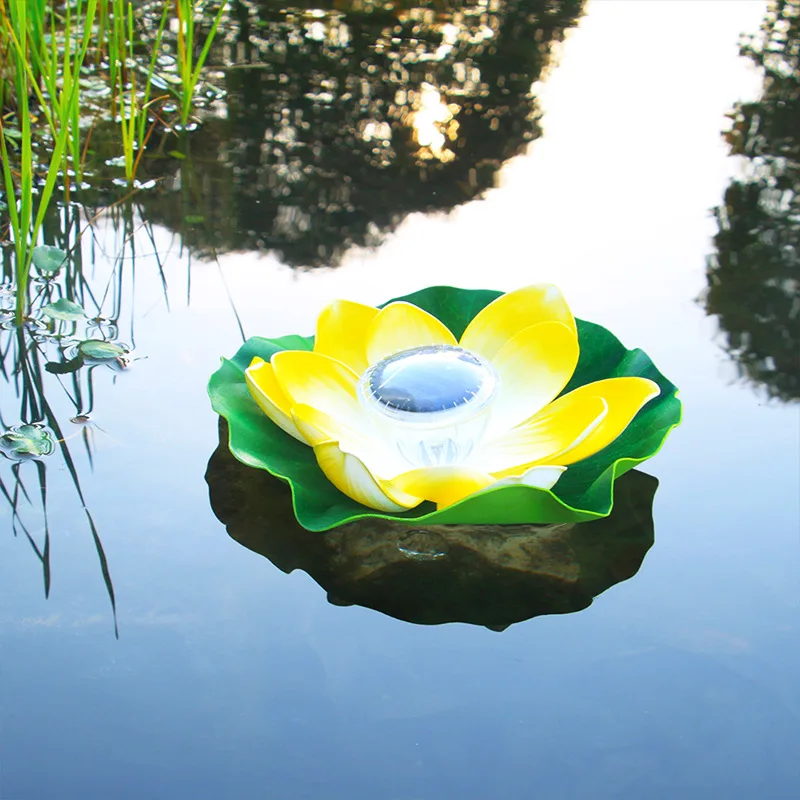 Floating Lotus Light For Pond – 3 Pack 7.09 Inch LED Lotus Lantern, Battery-Powered Pool Decoration, White