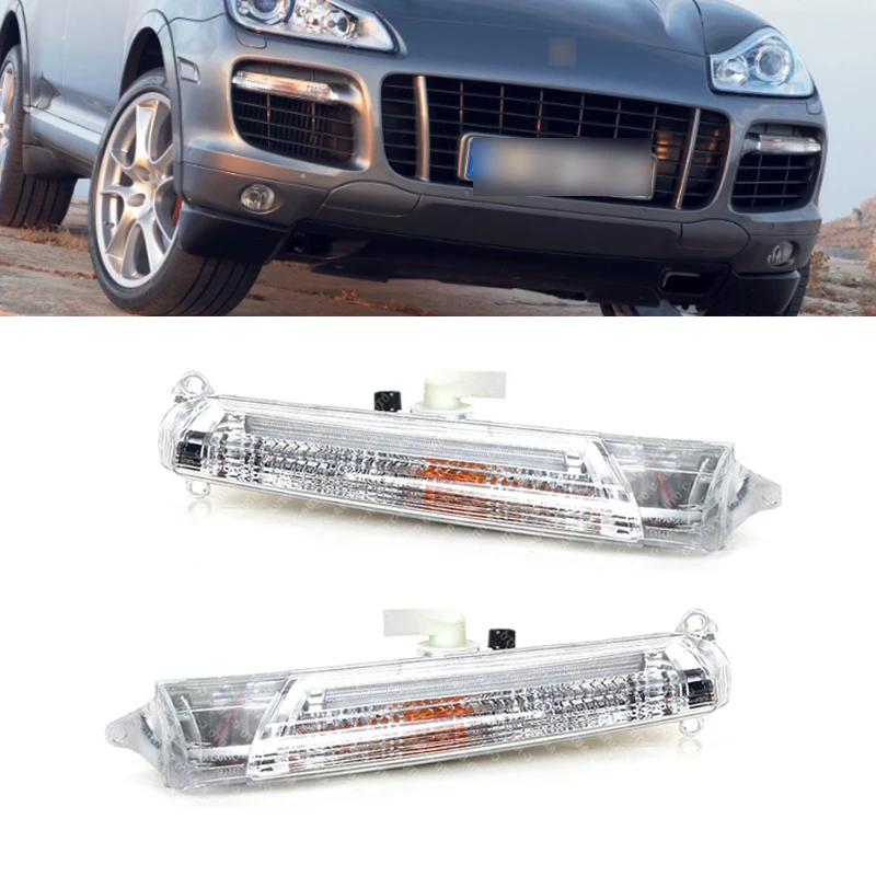 

LED Car Front Bumper Fog Lamp For Porsche Cayenne GTS Turbo 2007-2010 Daytime Running Driving Light 7L5941181E 7L5941182E