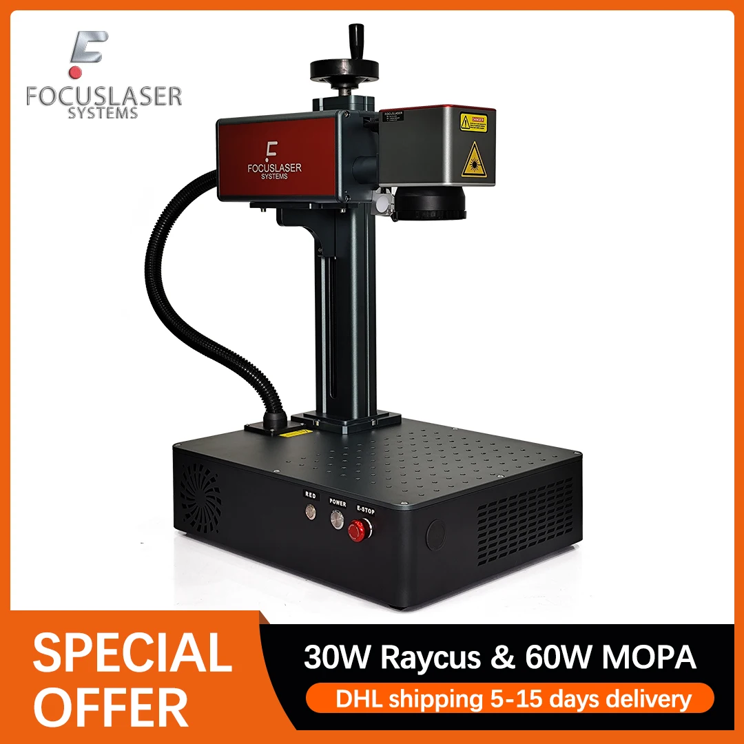 30W Raycus 60W Jpt Mopa M7 Fiber Laser Marking Machine Engraving Metal Stainless Steel Cup Cutting Gold Jewerly