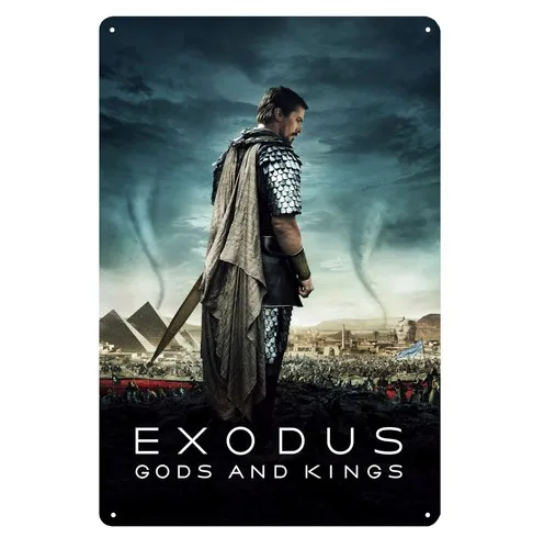 Exodus Gods and Kings christian bale Movie Metal Poster Tin Sign 20x30cm  -aluminum