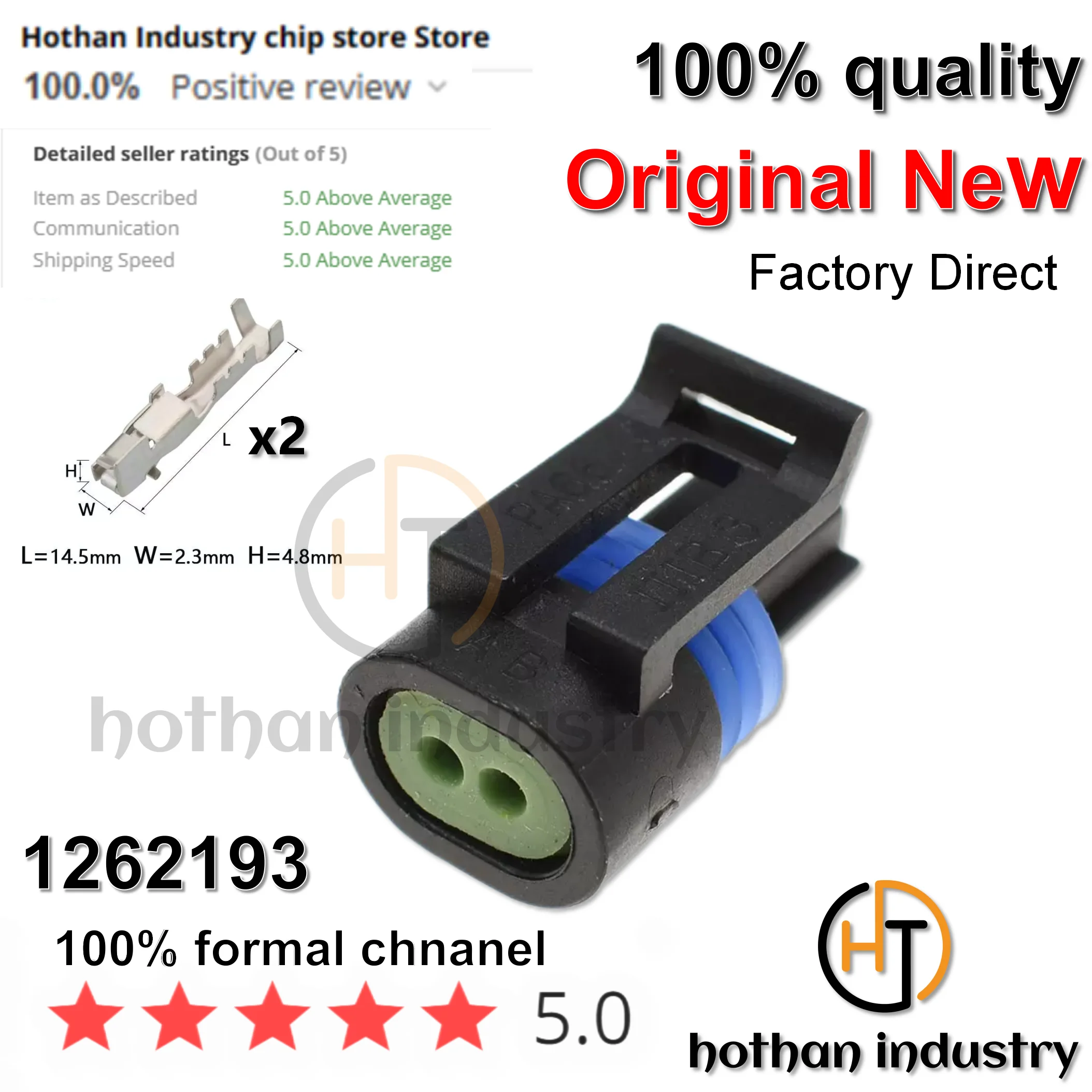 Conector de cable eléctrico 200 Delphi, conector hembra de 2 pines, impermeable, sellado, enchufe automático para 10-1262193 juegos