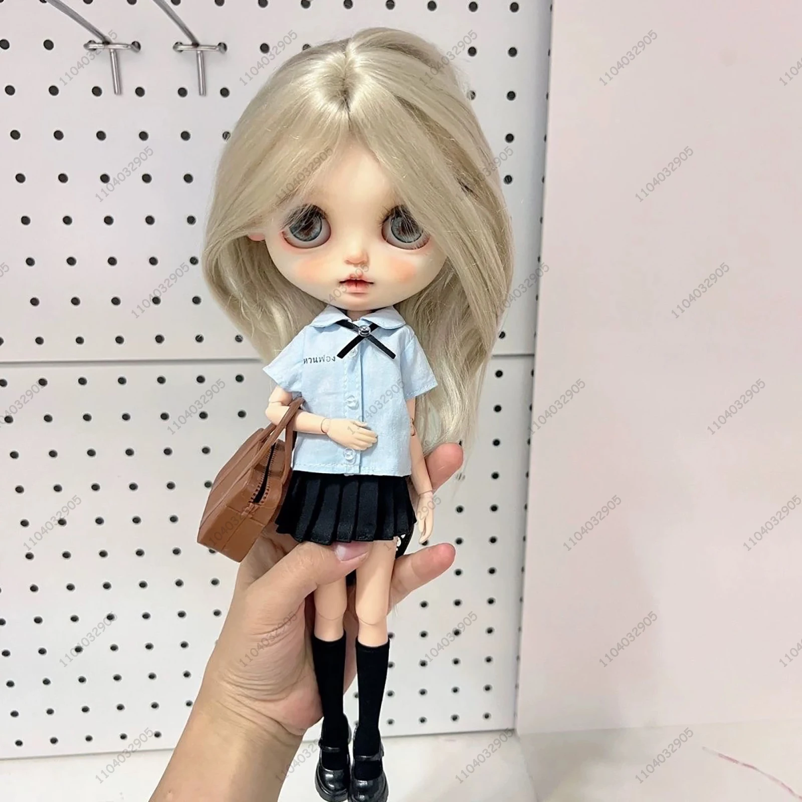 

Для куклы Блайт 30 см, тело 1/6 Ob24 Azone, одежда для куклы, милая школьная форма из Таиланда, блузка, короткая юбка, подарок для девочки, игрушка