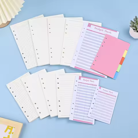 A6 A5 Loose Leaf Notebook Refill Spiral Binder Inner Page Line Dot Grid Inside Paper Stationery