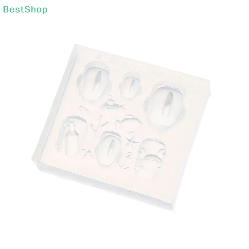 تصميمات زجاجة الانجراف الصغيرة على شكل سرطان البحر من السيليكون ثلاثي الأبعاد لفن الأظافر