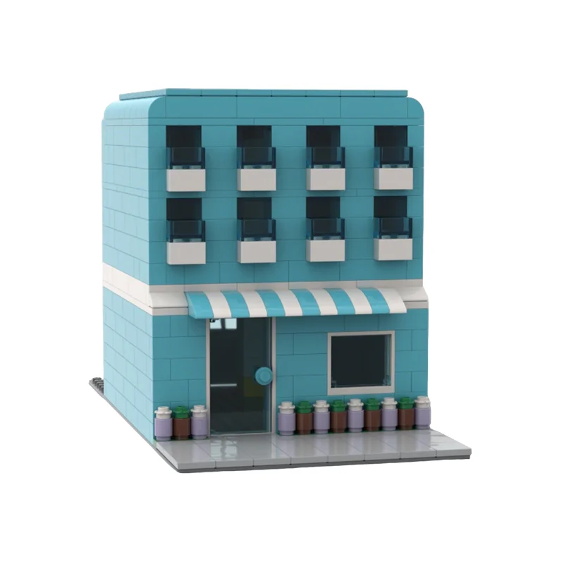 1590 pièces MOC ville maisons très créatives modèle blocs de construction cadeau de noël Architecture assembler jouet bricolage brique idée éducation