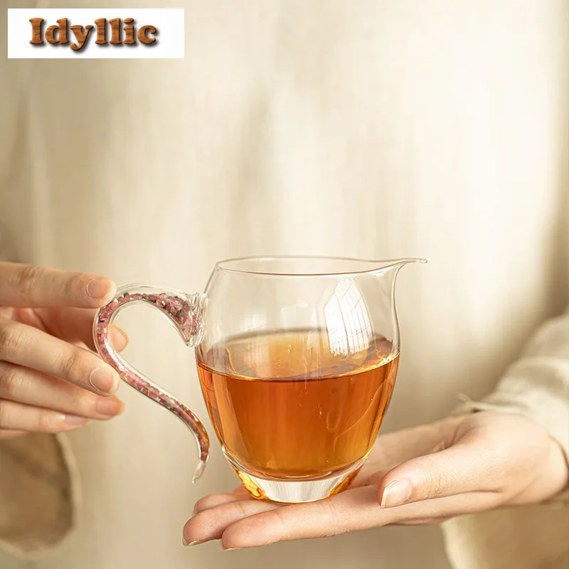 

270ml High Borosilicate Thickened Glass Tea Pitcher Tea Divider Cha Hai Dispenser Justice Cup Fair Mug Drinkware Accessories