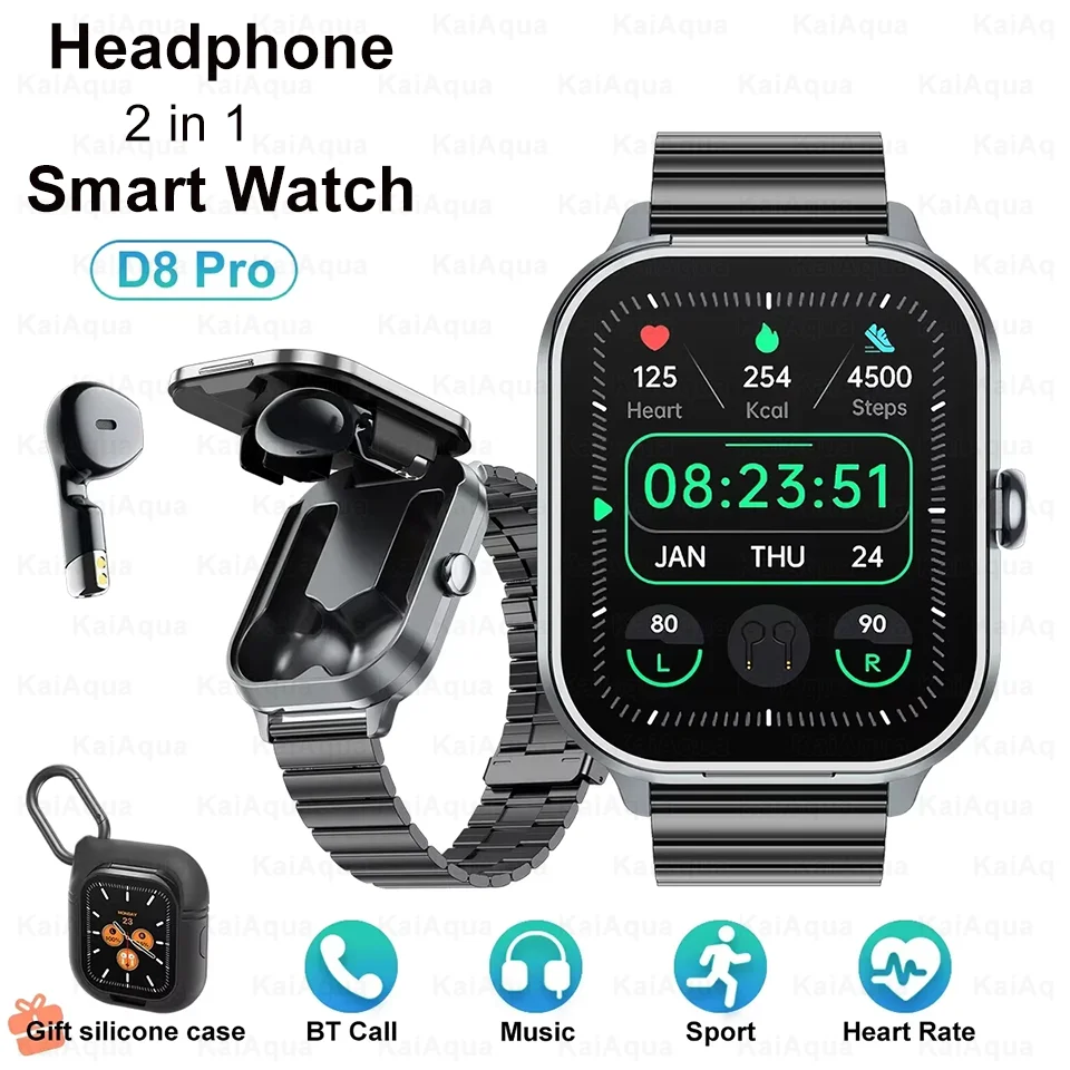 

2,01-дюймовые умные часы AMOLED Ultra D8 Pro с дисплеем времени, Bluetooth, серия звонков, частота сердечных сокращений, NFC, умные часы, мужские спортивные часы для женщин