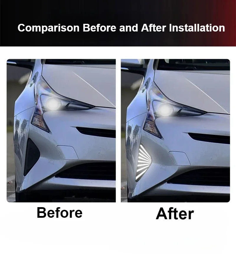 Luces LED de circulación diurna para Toyota Prius 2016 2017 2018, luces direccionales secuenciales, modificación de luces antiniebla delanteras, luces diurnas de 12V