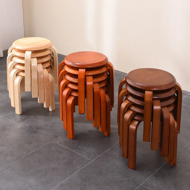 

stool solid wood home small low creative fashion small bench wooden simple modern round wooden