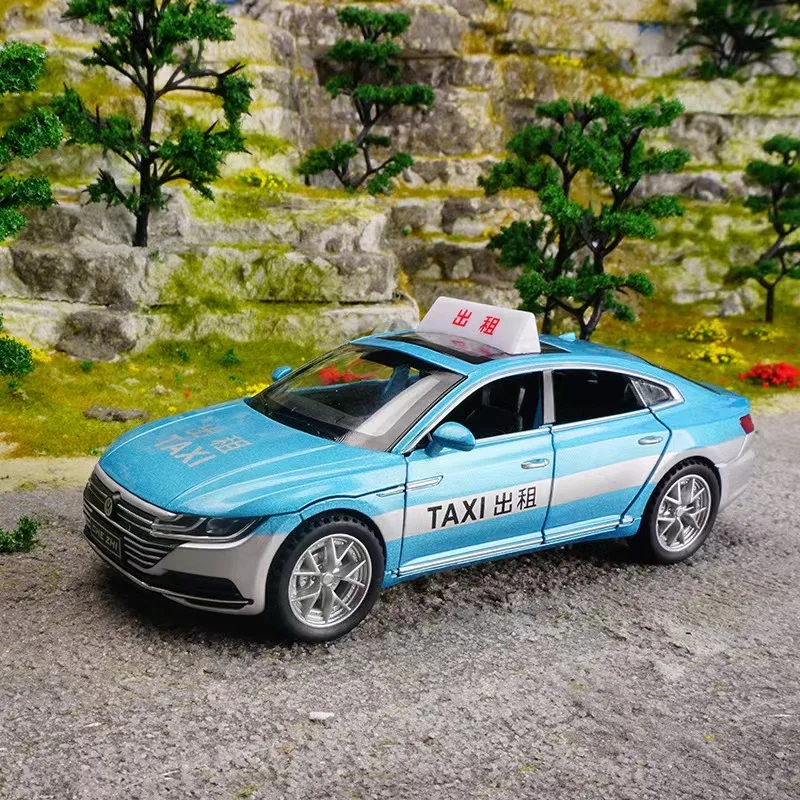 1:32 폭스바겐 CC 택시 고급 시뮬레이션 다이캐스트 메탈 합금 모델카 사운드 라이트 풀백 컬렉션 어린이 장난감 선물