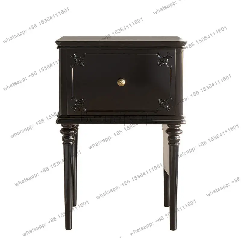 

French vintage bedside sofa storage cabinet high-end solid wood wall-to-wall living room sideboard