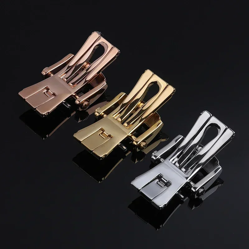 High Quality 18mm Precision Stainless Steel Folding Buckle For Patek Strap Philippe Leather Rubber Watchband Nautilus Pin Clasp