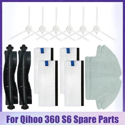 Mop Rags Replacement For Qihoo 360 S6 Robotic Vacuum Cleaner Main / Side Brush Hepa Filter Mop Cloth Parts Accessories