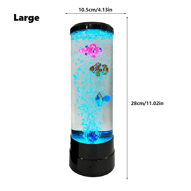 LED Fish Lamp Ambient Night Light Remote Control Color Changing Decorative Lights Aquarium Birthday Gift For Children USB