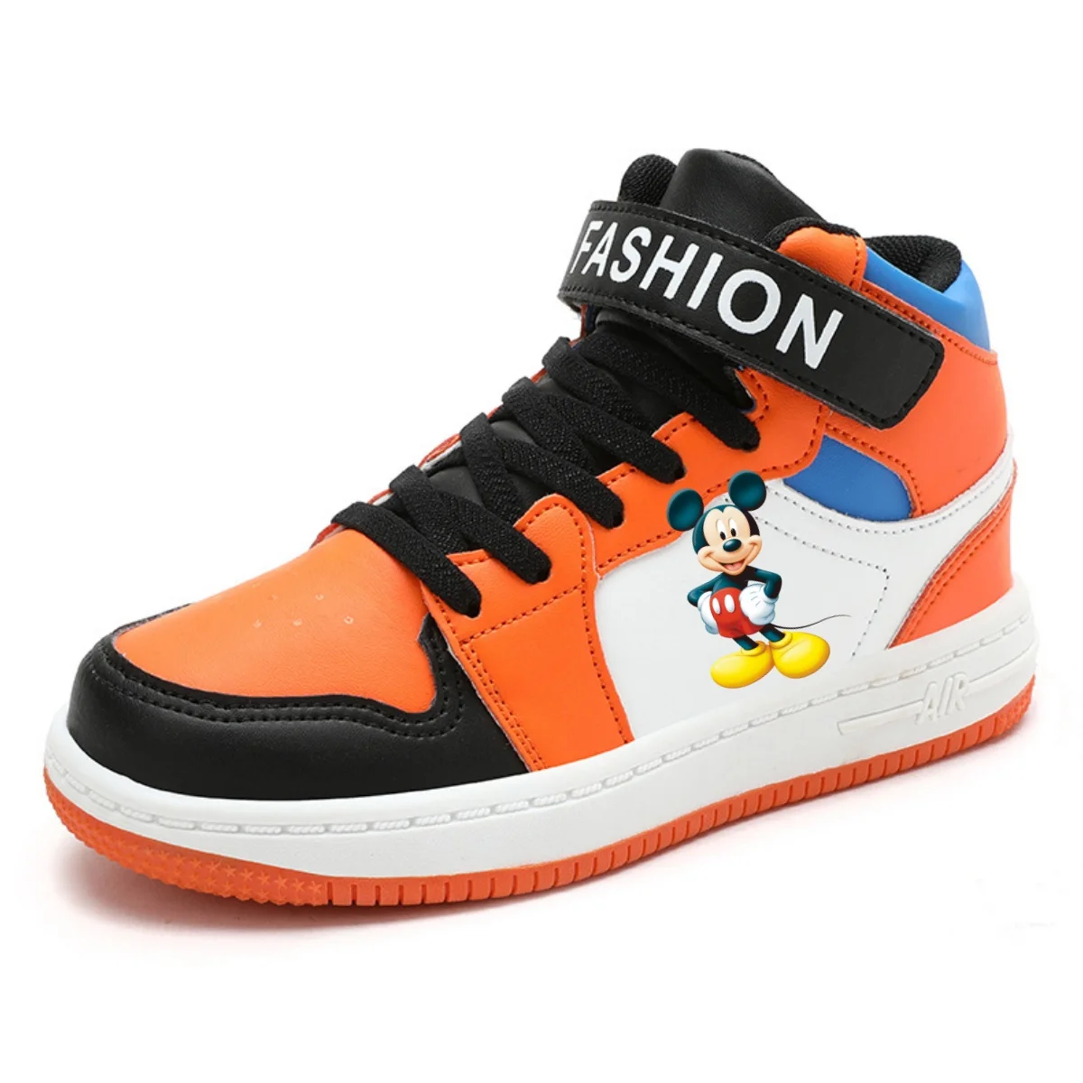 Kids Stitch Shoes Anime High-top Sport Shoes Disney Cartoon Mickey tennis Shoes SpiderMan Basket Shoes Boys Casual Sneakers