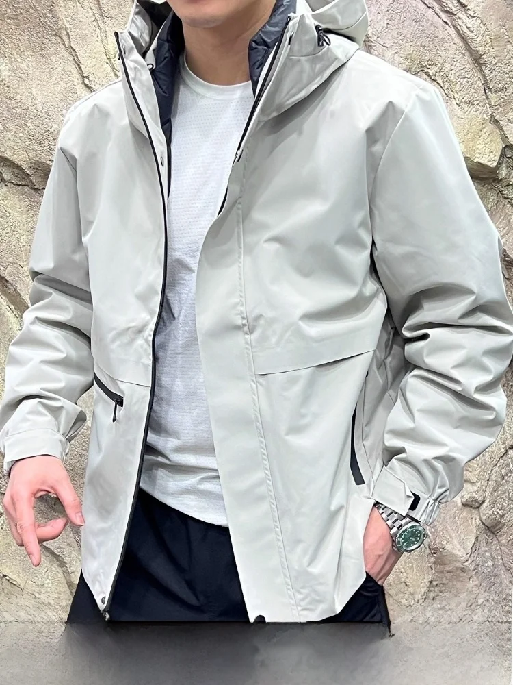 

Мужская уличная футболка-пуховик Jaet со съемной внутренней водонепроницаемой новой зимней модной пуховик из полиэфирного волокна Du