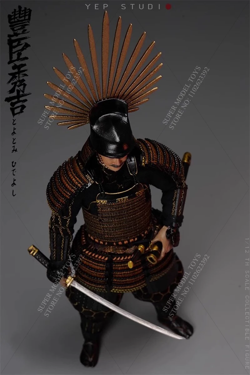 YEP STUDIO NO.0009 1/12 soldat Toyotomi Hideyoshi la période des états de guerre stratégiste militaire ensemble complet 6 ''figurine poupée