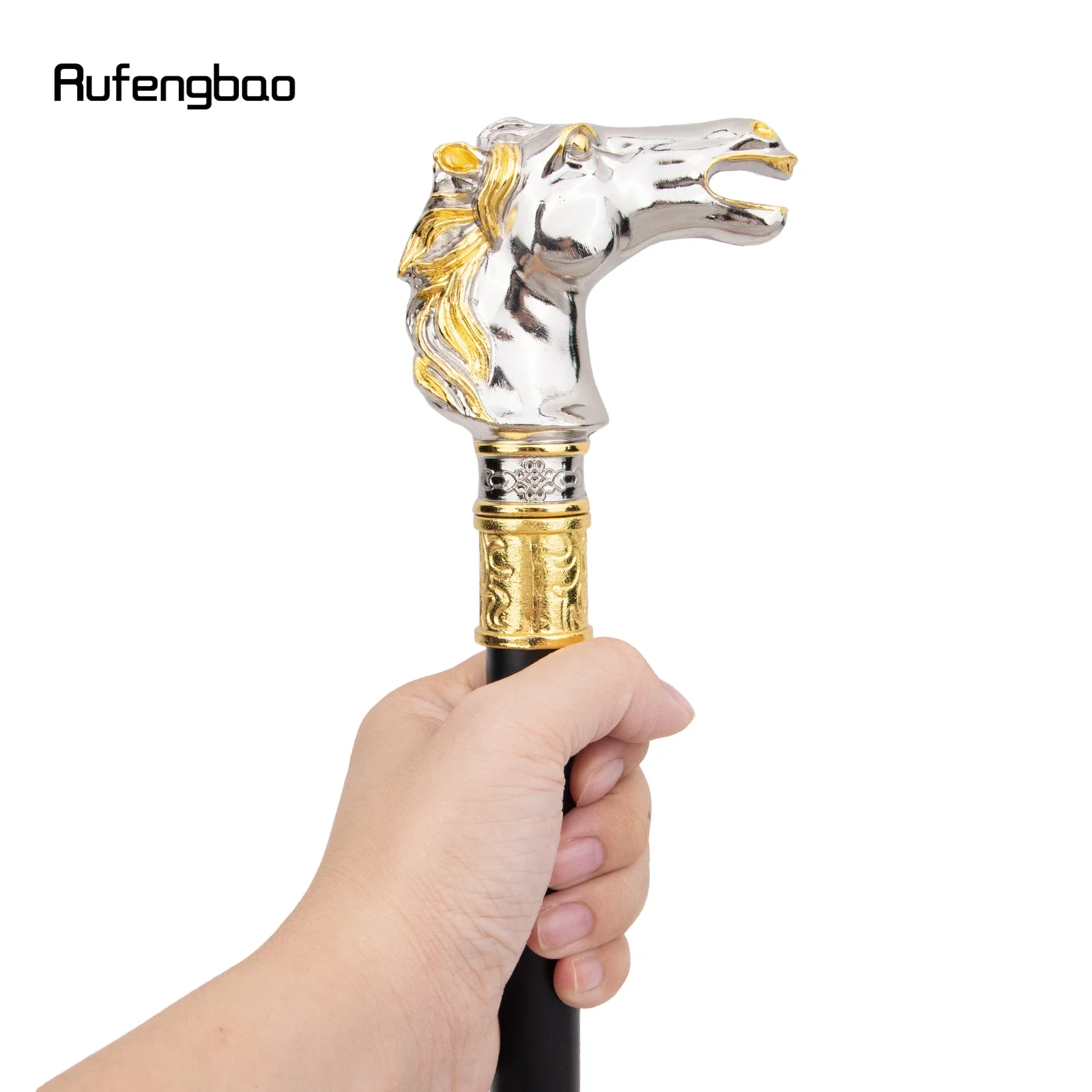 الذهبي الأبيض سباق الحصان الخشن موضة عصا للمشي ديكور Cospaly خمر حفلة عصرية عصا للمشي Crosier 93 سنتيمتر