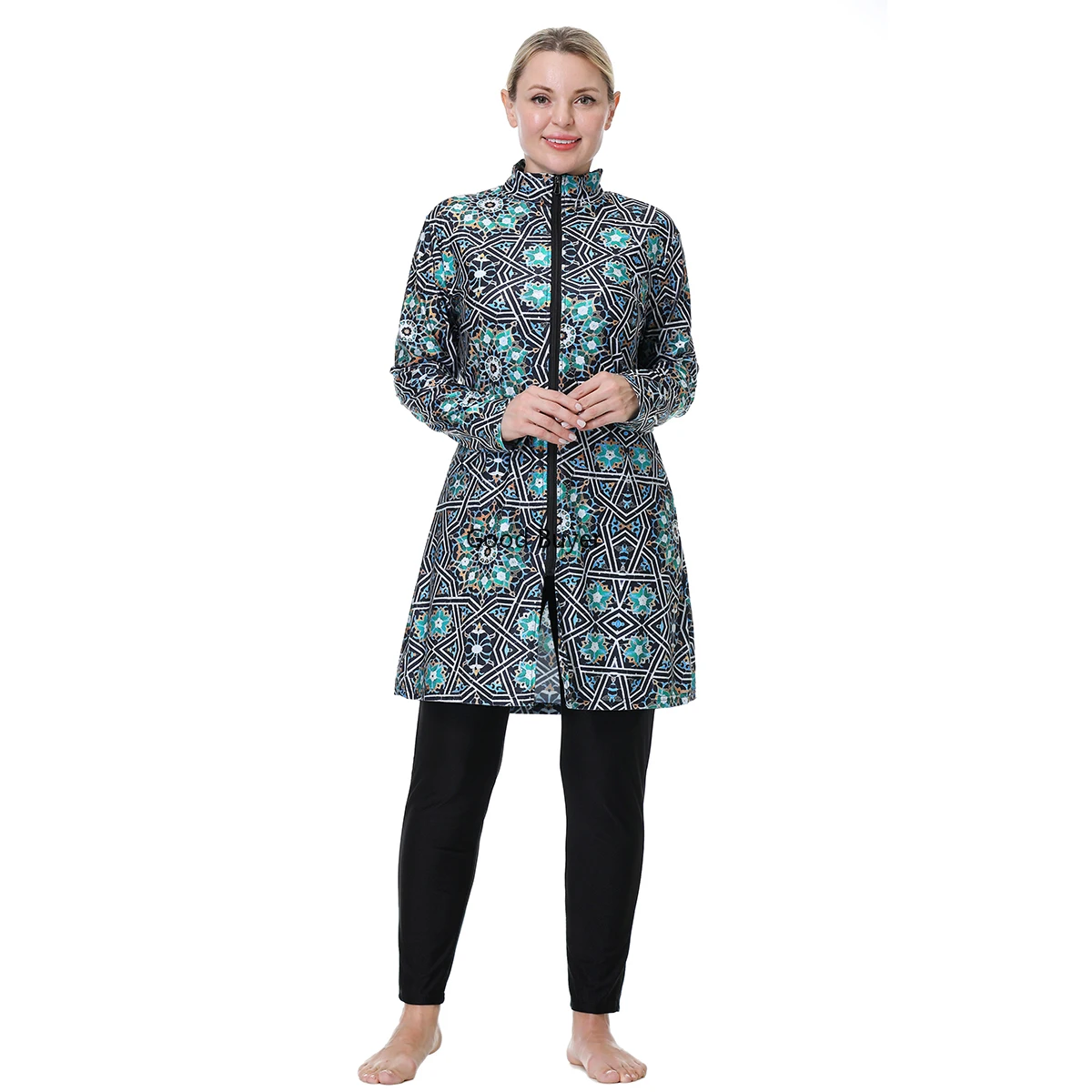 

Wholesale Oem Muslim Women's Swimwear Conservative Long Sleeve Large Size Beach Outfit Hot Spring Outfit Manufacturers Wholesale