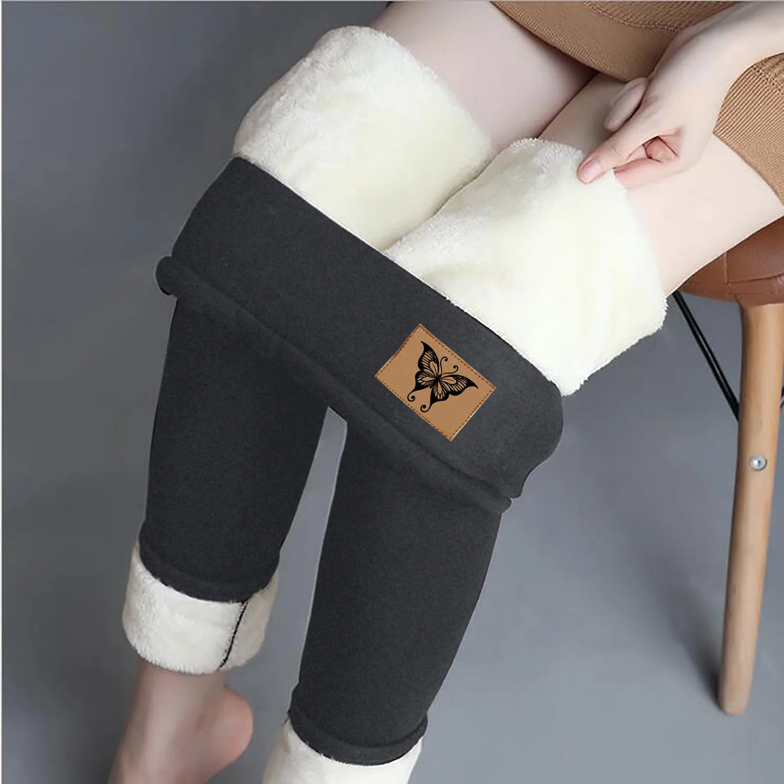 Winter Women Leggings Fleece Lined Velvet Keep Warm Pants High Waist Leggings Women Solid Comfortable Stretchy Thermal Plus Size