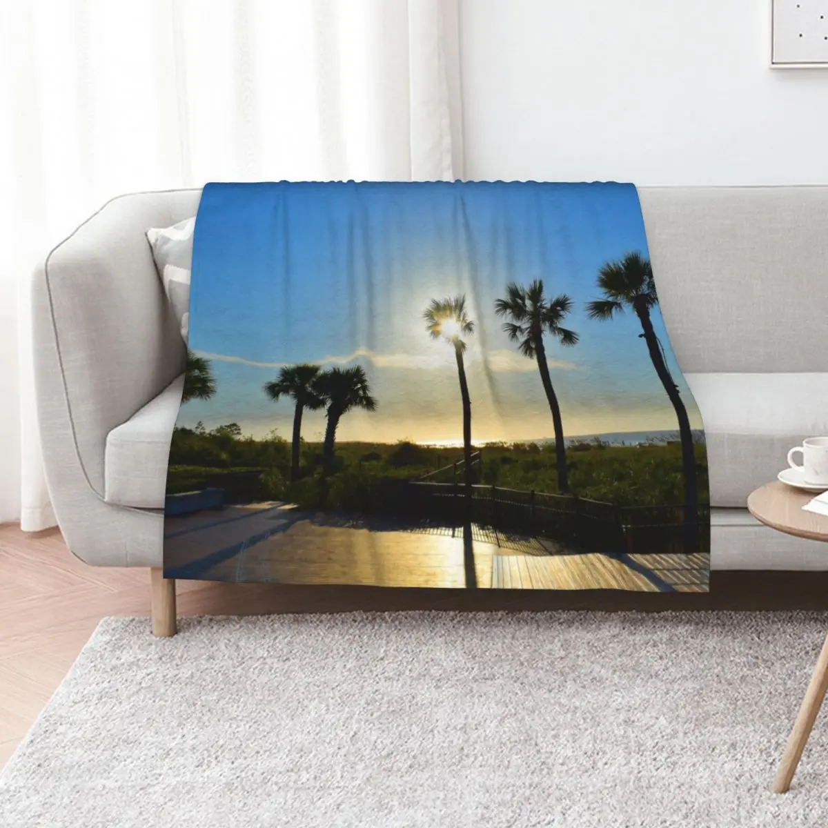

Palm Trees on Hilton Head Throw Blanket Sofa Throw Decorative Beds for winter Decoratives Blankets