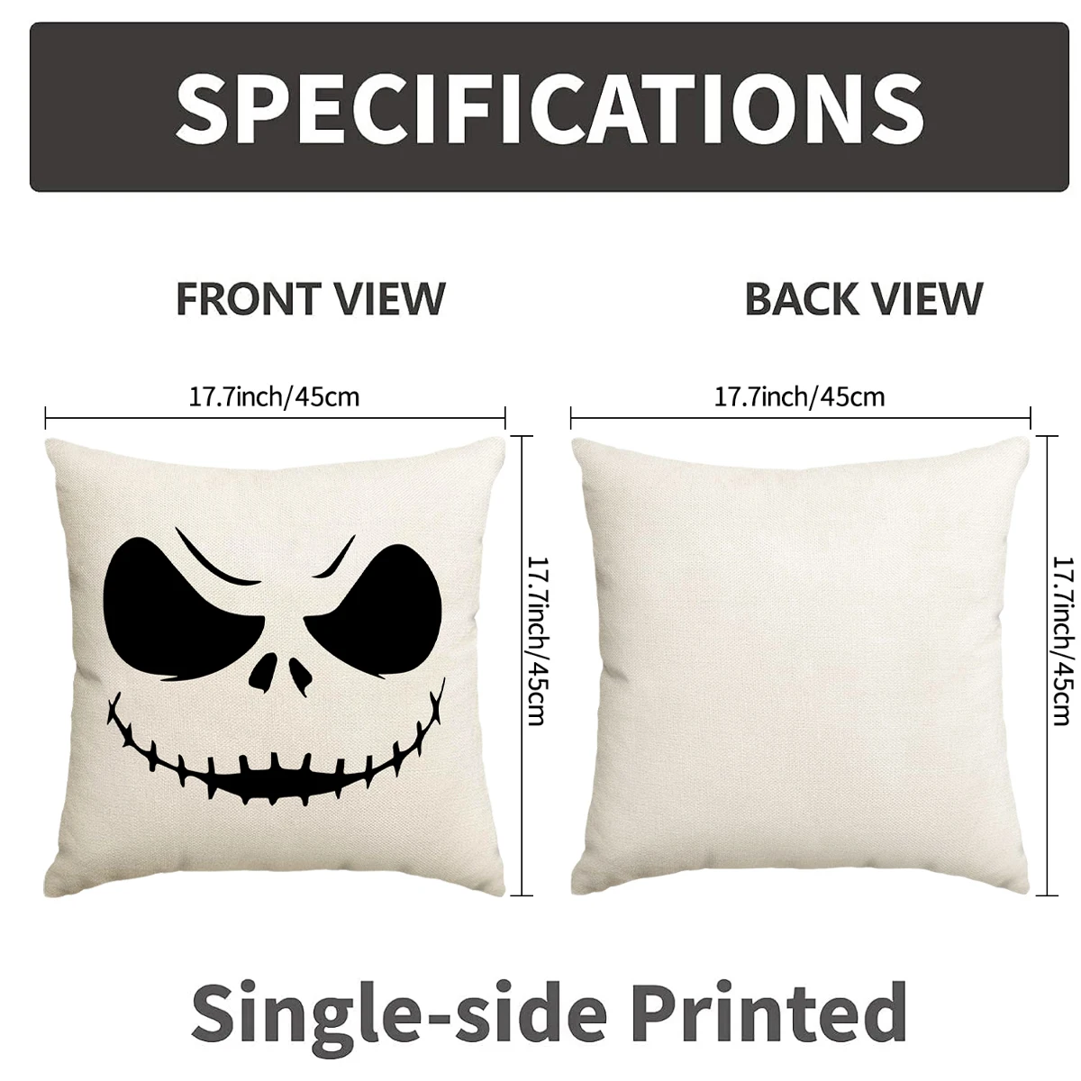 وسادة رعب الهالويون ، غطاء وسادة أريكة ، غرفة معيشة منزلية ، 1 ديكور ، 4