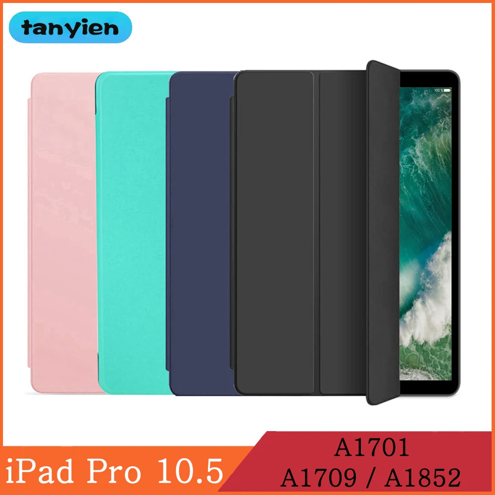 

For Apple iPad Pro 10.5 2017 A1701 A1709 A1852 Trifold Magnetic Tablet Case PU Leather Stand Fundas Flip Smart Cover