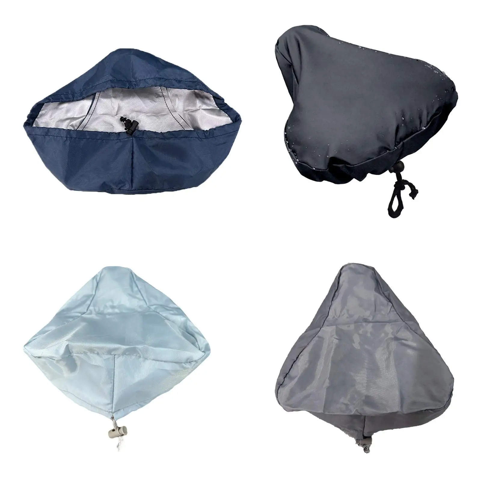 Bike Seat Rain Cover with Drawstring Dust Resistant Bicycle Saddle Cover