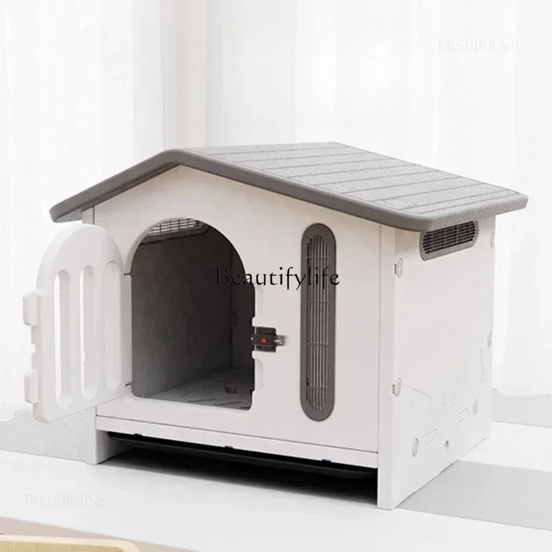 

Creative Breathable Dog House for Outdoor Removable Four Seasons Universal Dog Cage Modern Plastic