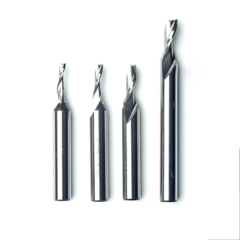 Aluminum Alloy End Mill Engraving Bits Material M2 Tungsten Carbide Steel Single Flute Solid CNC Milling Cutters