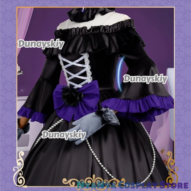 KuyakuReijou Tensei Ojisan Grace Auverne ktaTraje Halloween Lolita para mulheres conjunto completo gótico Karai vestido de baile sem mangas