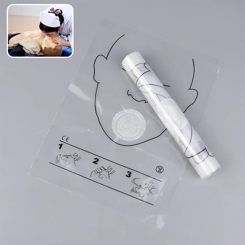 30PCS Wegwerp Draagbare Ademhalingsmasker CPR Training Ehbo Zuurstofapparaat Masker CPR Gezichtsscherm Roll Rescue Kit Tool