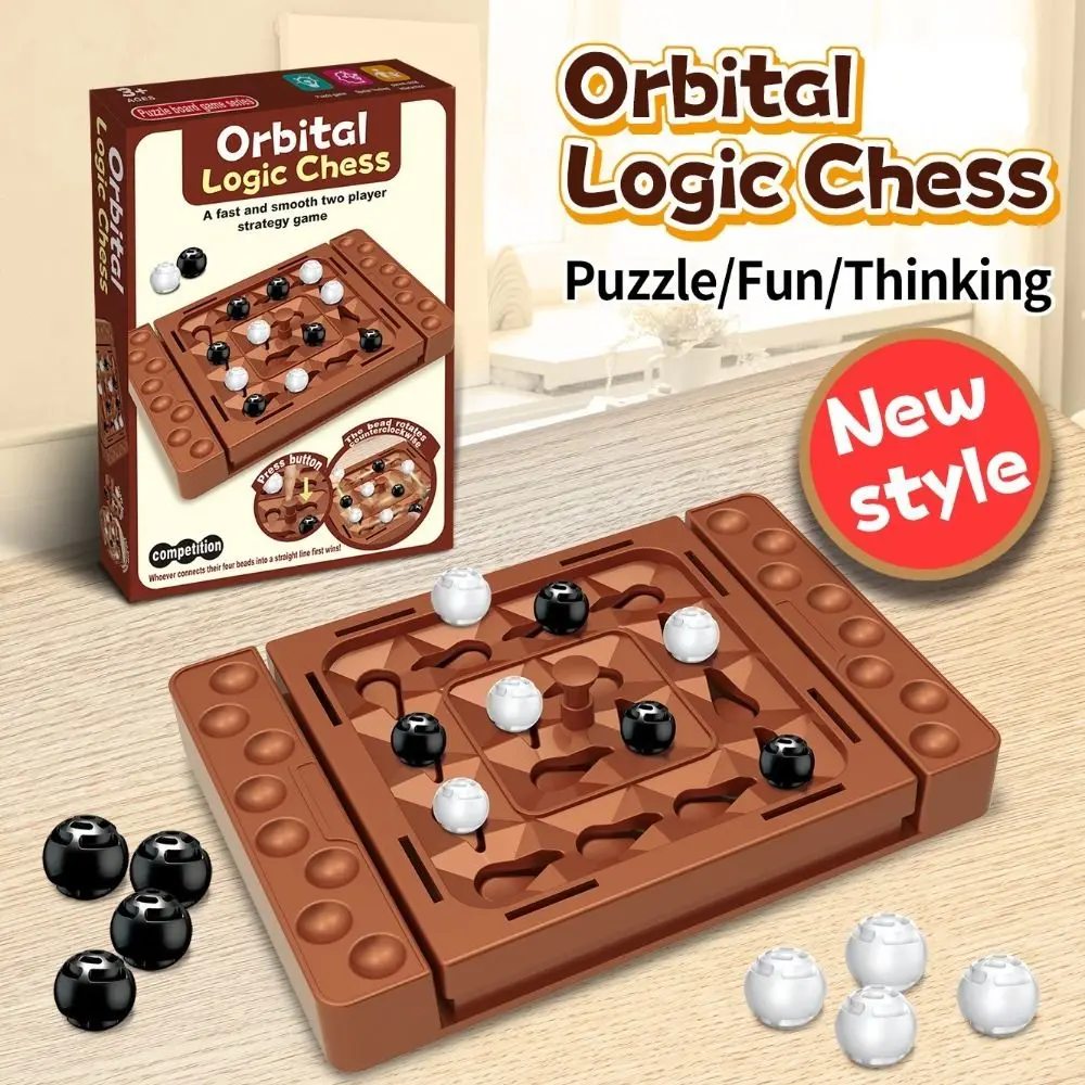

Interactive Touch Flip Black White Chess Parent-Child Interactive Montessori Track Chess Games Intelligent Tabletop Board Games