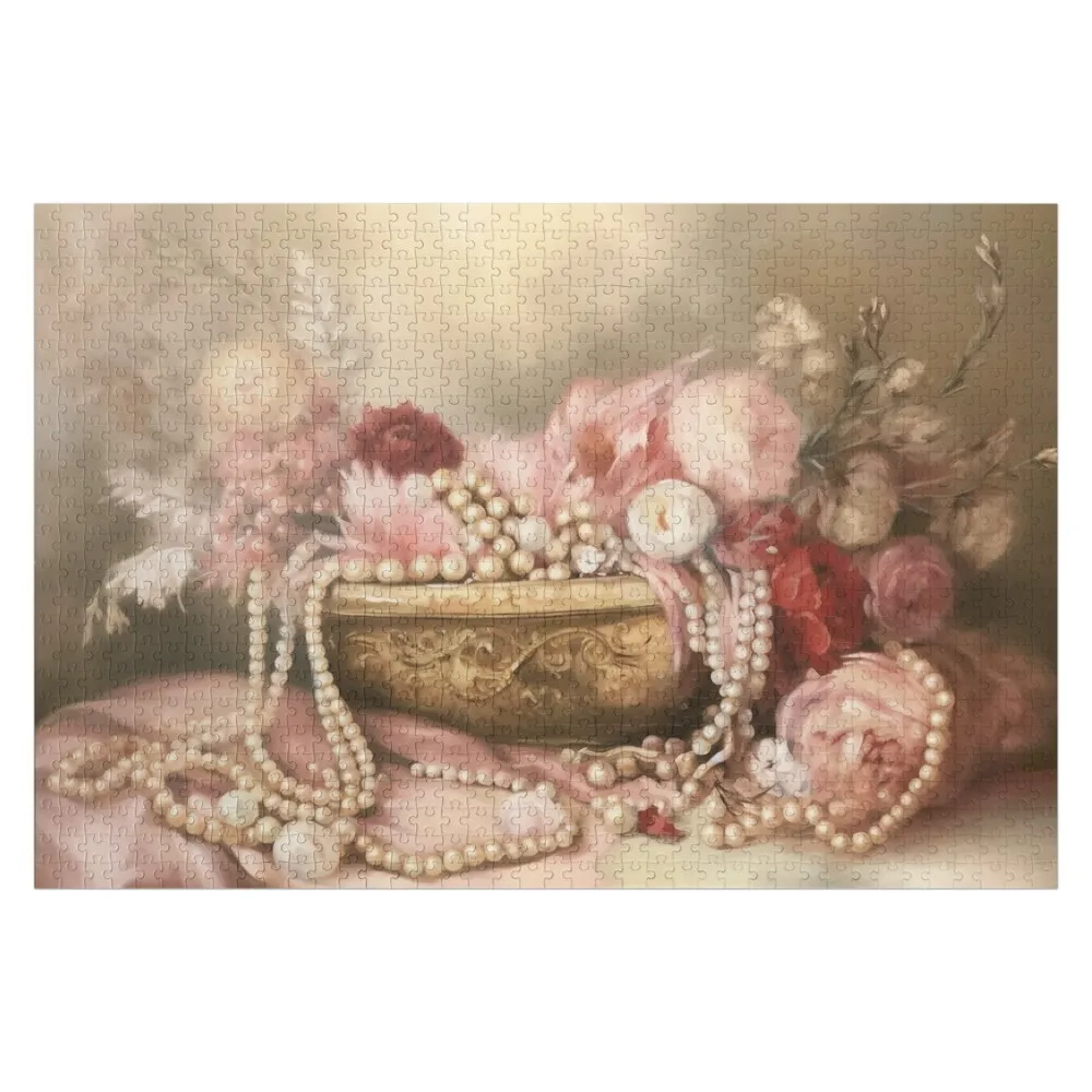 

Кокетка эстетическая винтажная картина природы проведения с ювелирными изделиями Пазл на заказ Подарок Деревянный пазл для взрослых