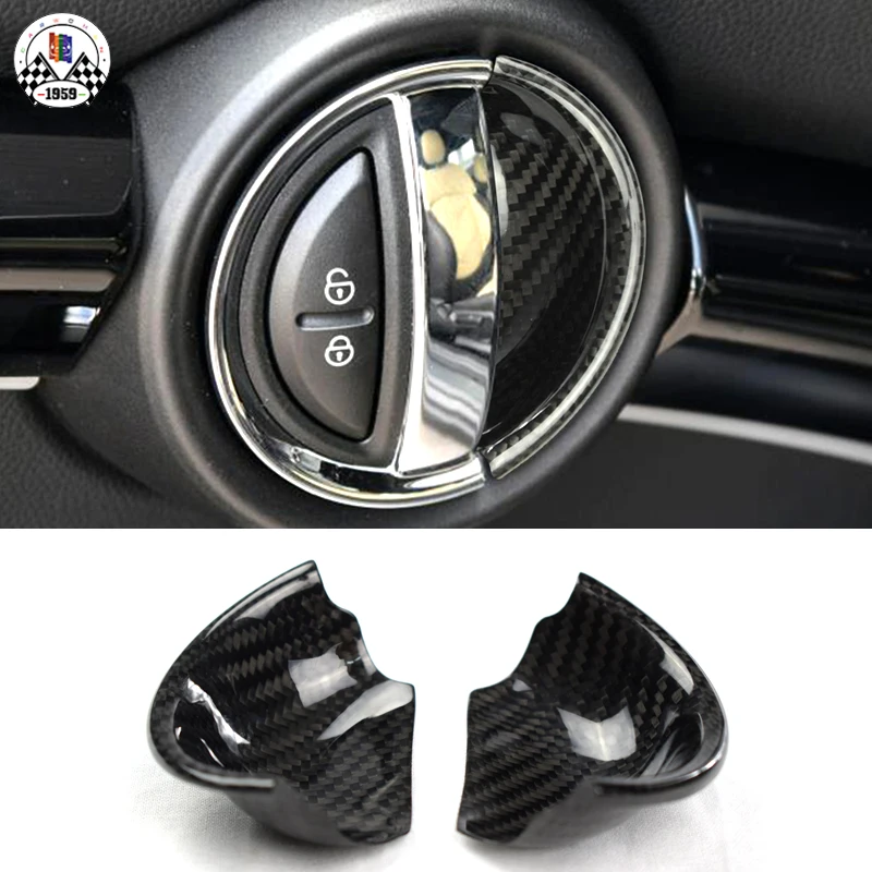 

Brand New Real Carbon Fiber Material 3K Twill Trim Door Knob Cover Window Regulator Accessories For Mini Cooper F56 F57 F55 F54