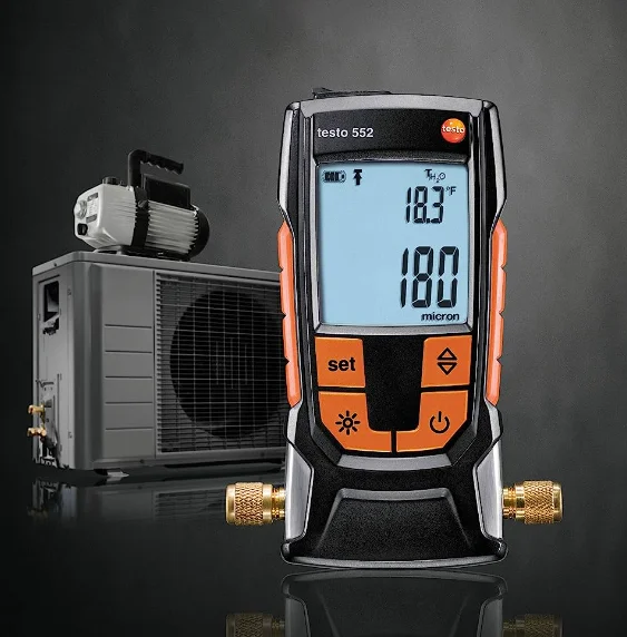 Testo 552 Digital Vacuum Micron Gauge Testo552 Refrigeration Measuring Instrument Stock