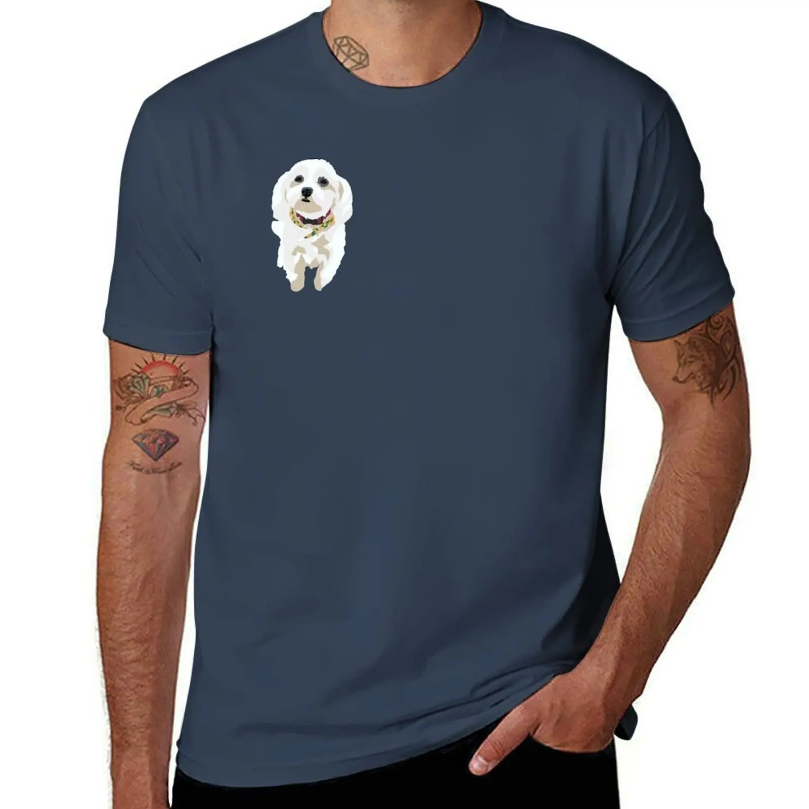 

Maltipoo with bandana T-Shirt Plus Size Quick Dry Sports Tee